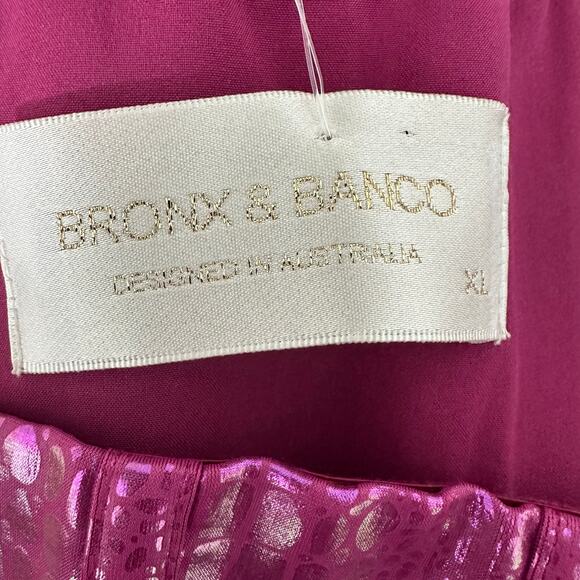 NWT Bronx and Banco Snakeskin Lace-Up Maraya Mini Dress | Pink Purple | SZ XL - Picture 10 of 14